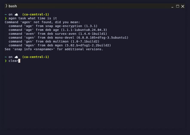 Terminal Agent running task commands in the terminal